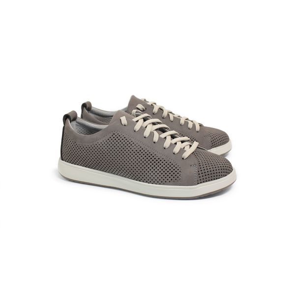 Кеди чоловічі з перфорованої шкіри сірі 232-5 232-5 фото